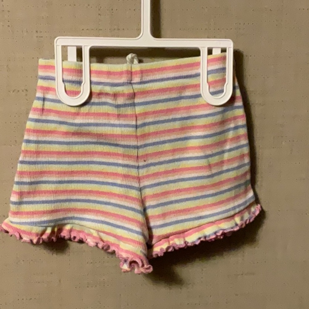 Garanimals Pink and Yellow Playful Striped Shorts - Picture 2 of 5